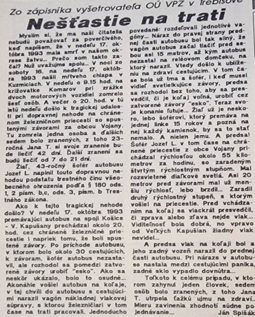 Obr. 18 Nehoda vo Vojanoch1993