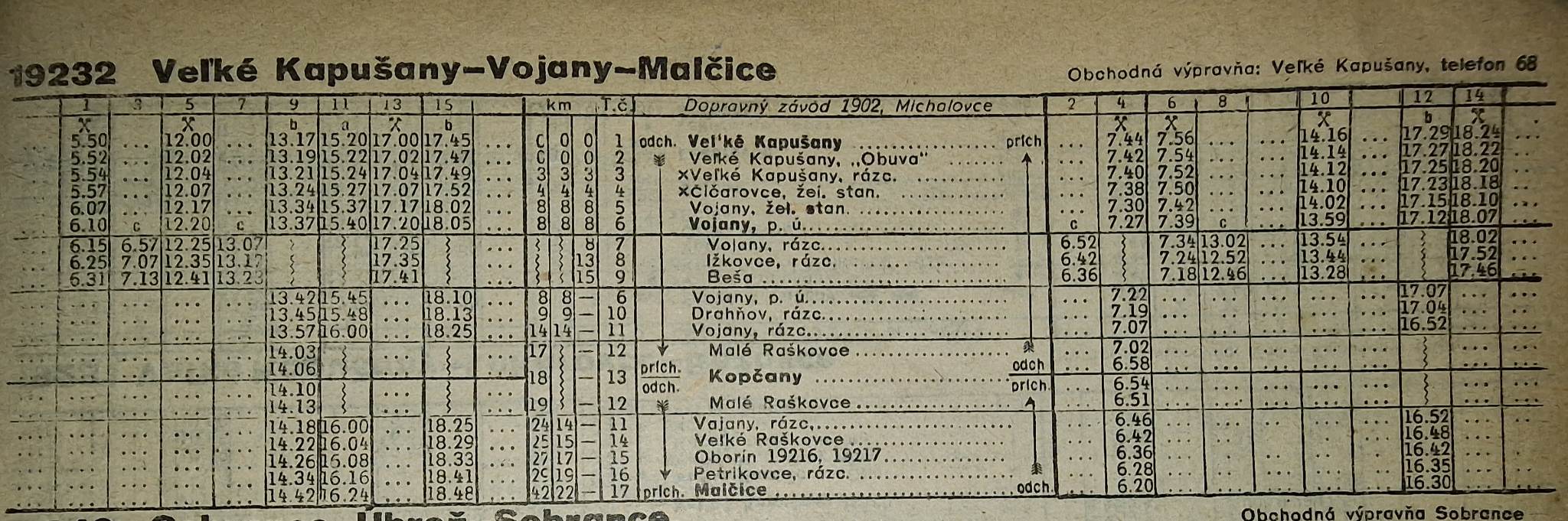 Obr. 4 VK-Vojany-Malčice 1953